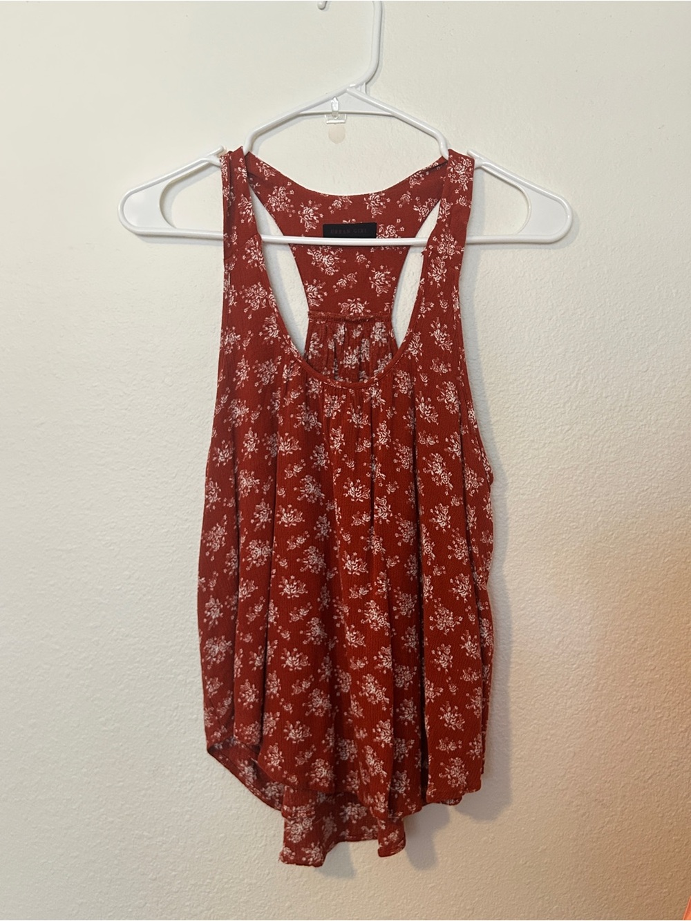 Women's Rust Floral Racerback Tank Top